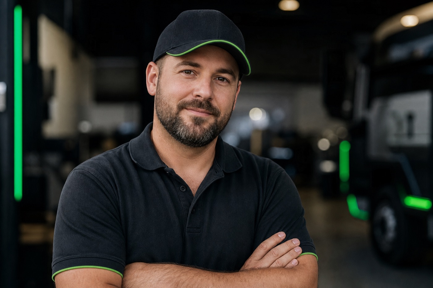 Home service business owner smiling confidently